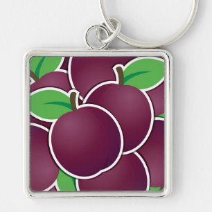 Funky plum key ring