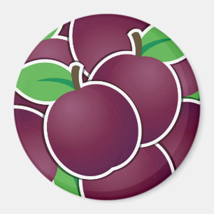 Funky plum magnet