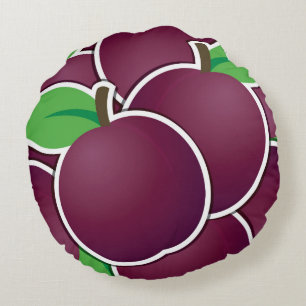 Funky plum round cushion