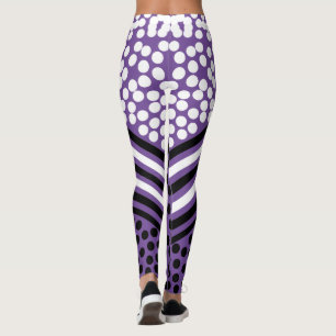 Funky Polka Dot Lines Bold Leggings