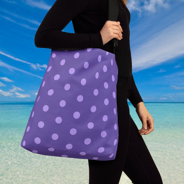 Funky Polka Dot Purple Patterned Crossbody Bag (Creator Uploaded)
