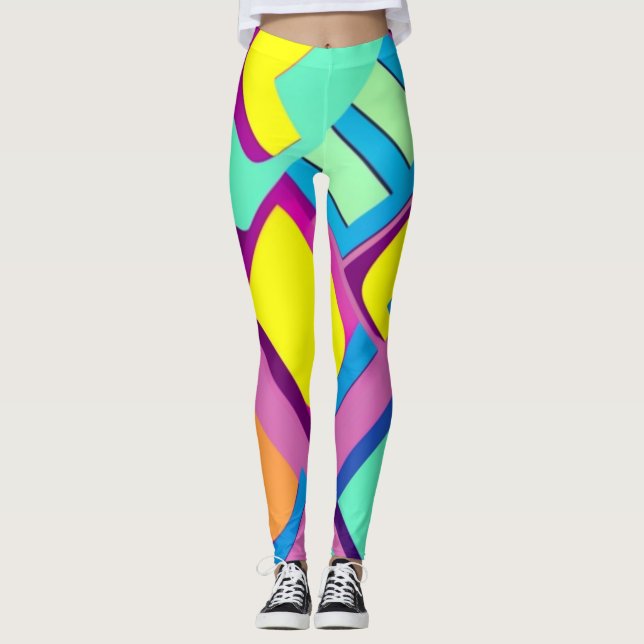 Funky Pop Art  Leggings (Front)