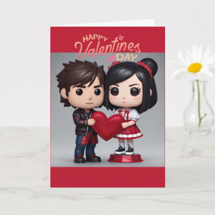 Funky pop style Valentines card
