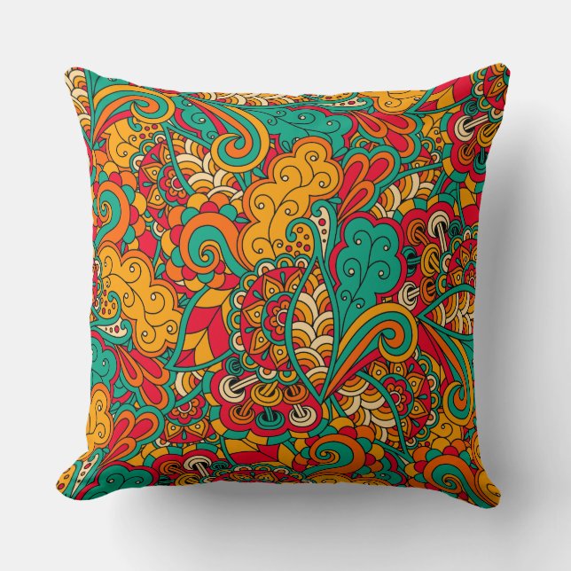 Funky Psychedelic 2_pillow Cushion (Front)