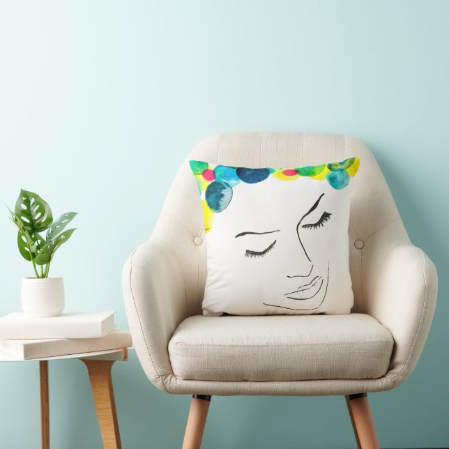 Funky psychedelic bubble hair cushion (Chair)