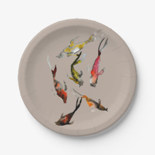 Funky psychedelic bubble hair paper plates