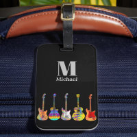 Funky Psychedelic Guitar Monogram