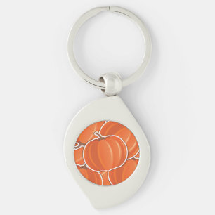 Funky pumpkin key ring