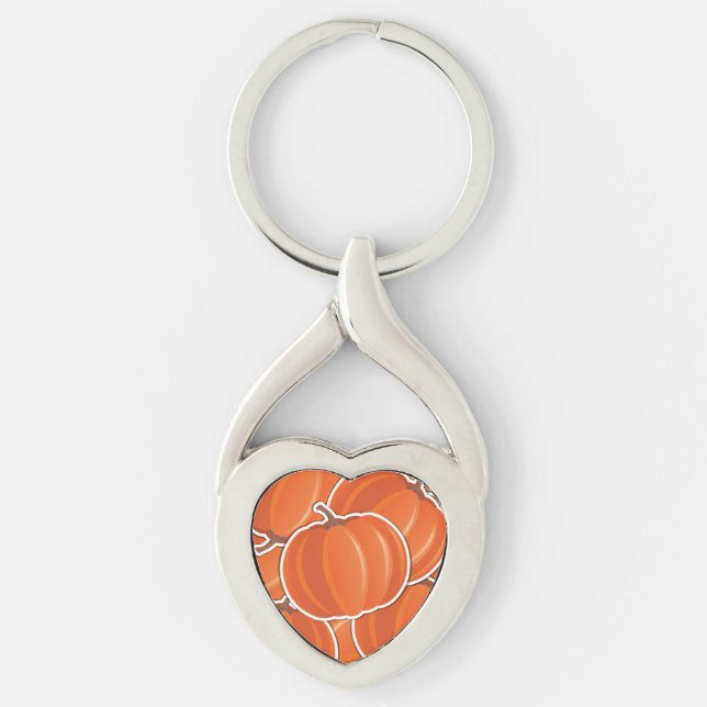 Funky pumpkin key ring (Front)