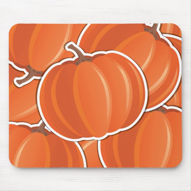 Funky pumpkin mouse pad (Front)