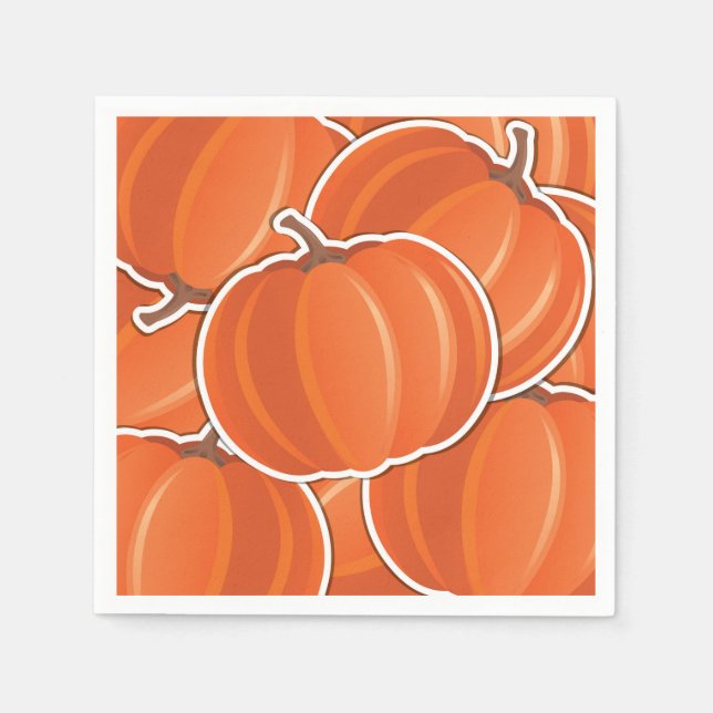 Funky pumpkin napkin (Front)