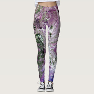 Funky Purple Abstract Leggings