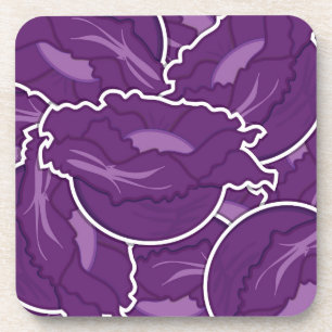 Funky purple cabbage coaster