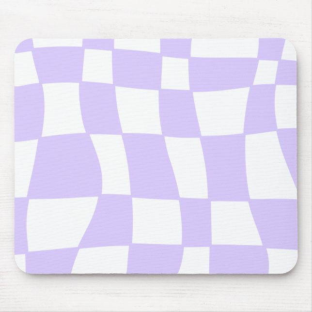 funky purple chequered mouse pad (Front)
