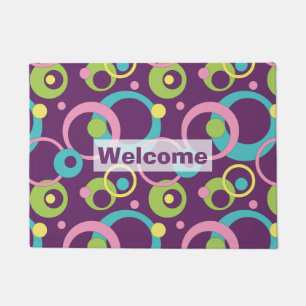 Funky Purple Circles Doormat
