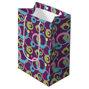 Funky Purple Circles Gift Bag