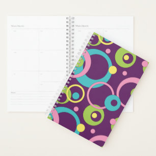 Funky Purple Circles Planner