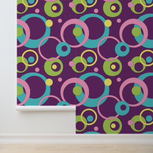 Funky Purple Circles Wallpaper