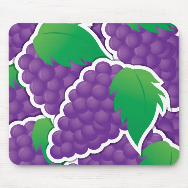 Funky purple grapes mouse pad (Front)