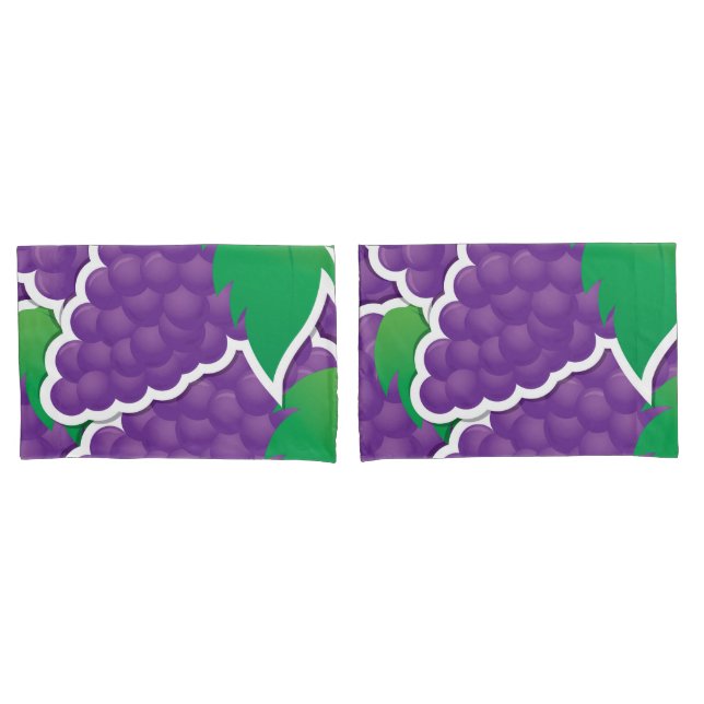 Funky purple grapes pillowcase (Front-Set)