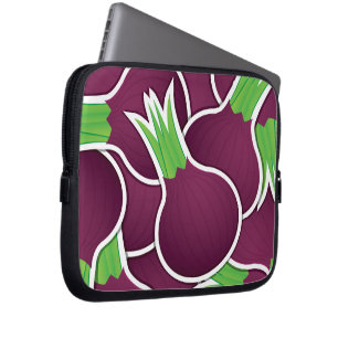Funky purple onions laptop sleeve