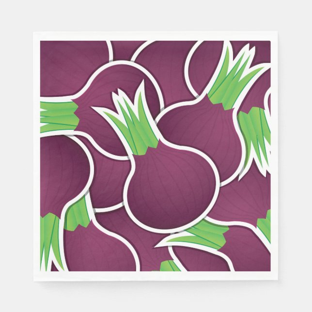 Funky purple onions napkin (Front)