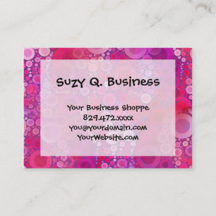 Funky Purple Pink Concentric Circles Girly Pattern Business Card