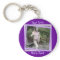 Funky Purple Polka Dot Frame Keychain