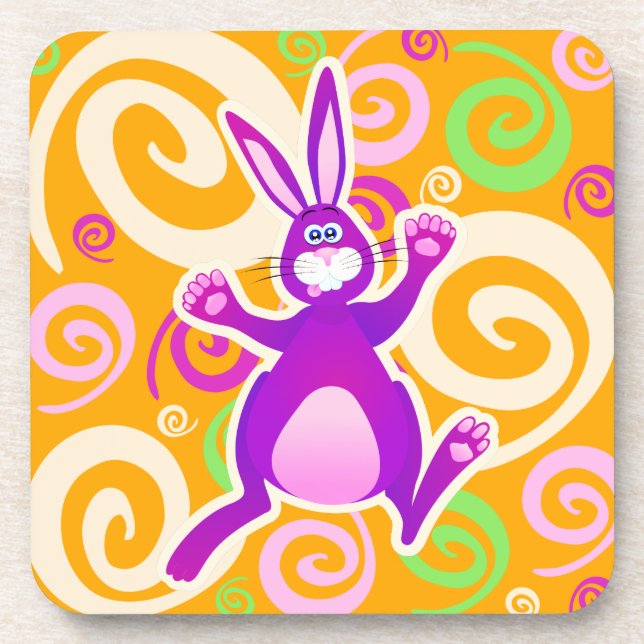 Funky rabbit, coaster (Front)