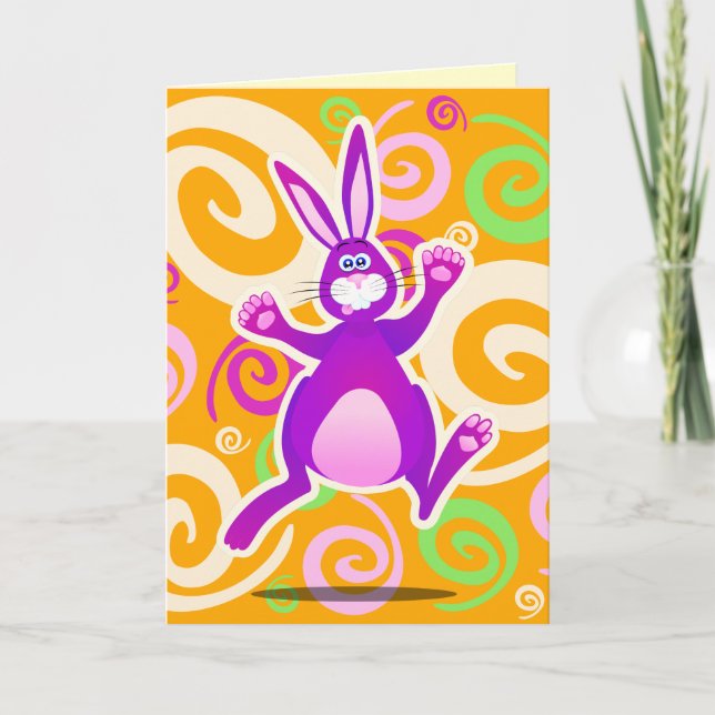 Funky rabbit, greeting card (Front)
