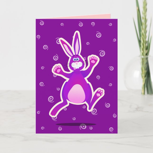 Funky rabbit, greeting card (Front)