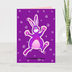 Funky rabbit, greeting card