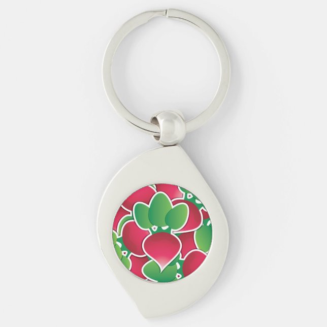Funky radish key ring (Front)