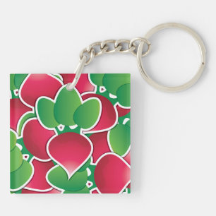 Funky radish key ring