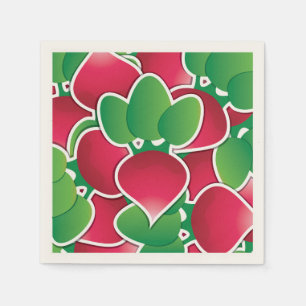 Funky radish napkin