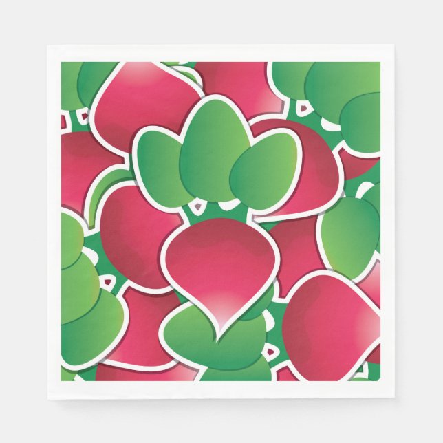Funky radish napkin (Front)