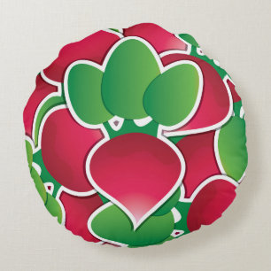 Funky radish round cushion
