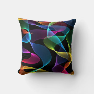 Funky rainbow Abstract colour Cushion