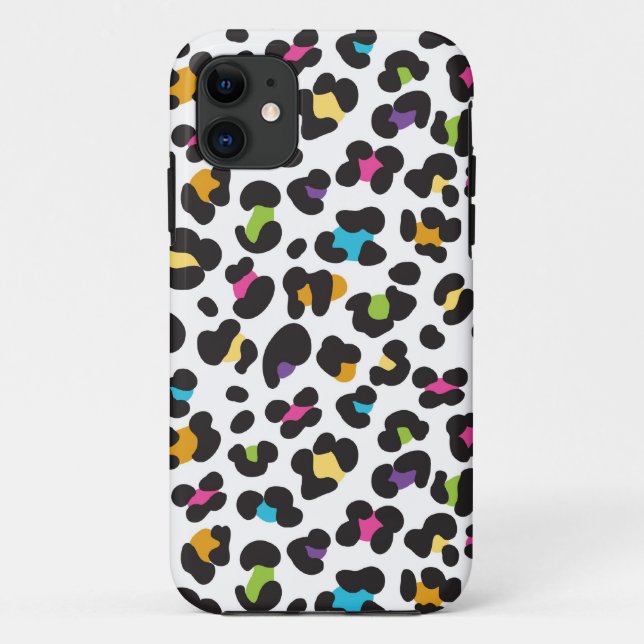 funky rainbow leopard print pattern Case-Mate iPhone case (Back)