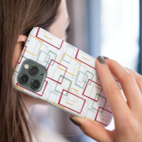 Funky Red Blue Green Yellow Squares Retro 1960s