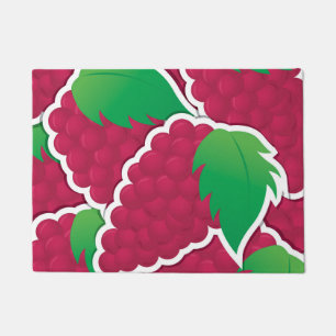 Funky red grapes doormat