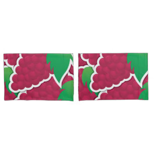 Funky red grapes pillowcase