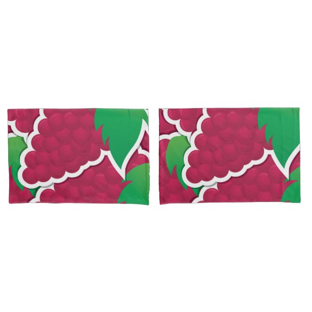 Funky red grapes pillowcase (Front-Set)