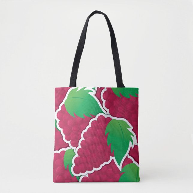 Funky red grapes tote bag (Front)