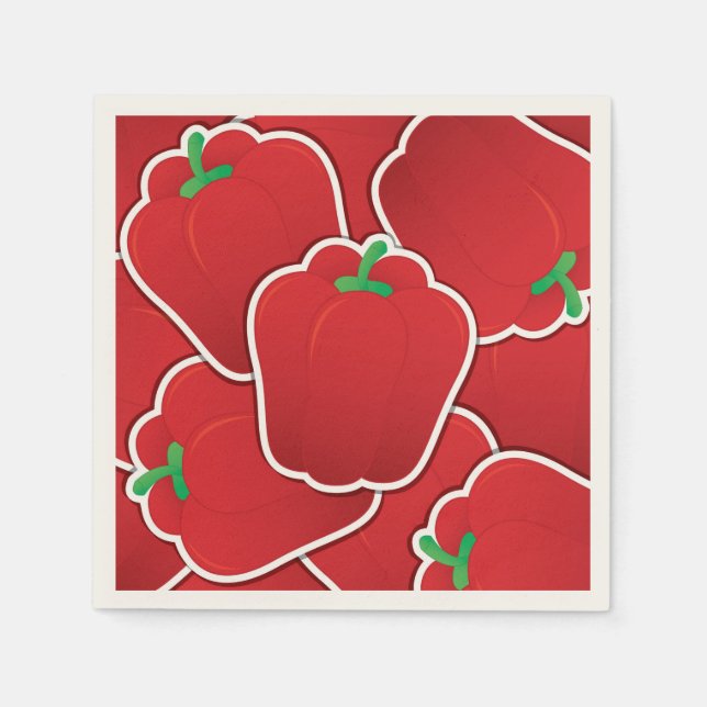 Funky red pepper napkin (Front)