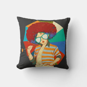Funky Retro Afro Painting Art T-shirts Cushion