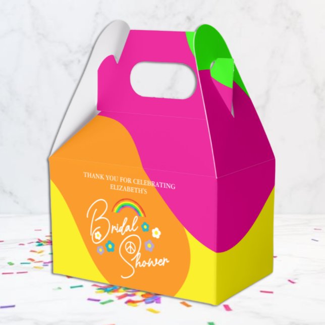 Funky Retro Bridal Shower Favour Box (Creator Uploaded)