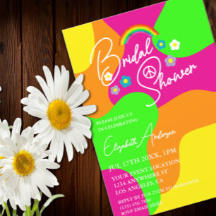 Funky Retro Bridal Shower Invitation