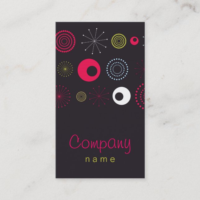 Funky Retro Business Card (Front)