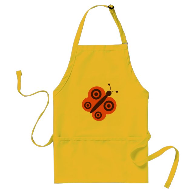Funky Retro Cartoon Butterfly Standard Apron (Front)